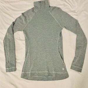 Smartwool Thermal Merino Rib Turtleneck Arctic Green Heather Women's Size M
